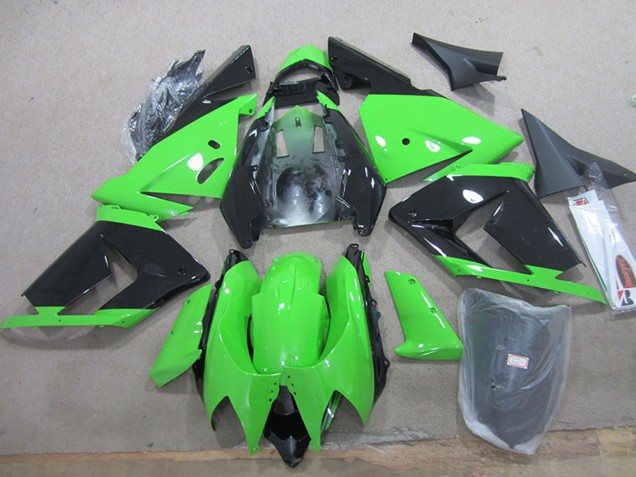2004-2005 Kawasaki ZX10R Motorcycle Fairings - Black Green Australia