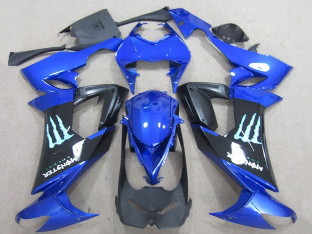 2008-2010 Kawasaki ZX10R Motorcycle Fairings - Blue Black Monster Australia