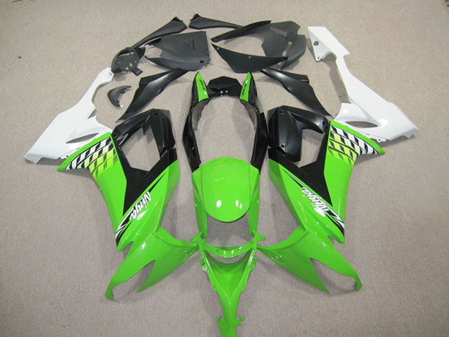 2008-2010 Kawasaki ZX10R Motorcycle Fairing Kits - White Green Black Australia