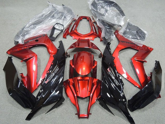 2011-2015 Kawasaki ZX10R Motorcycle Fairing - Red Glossy Black Australia