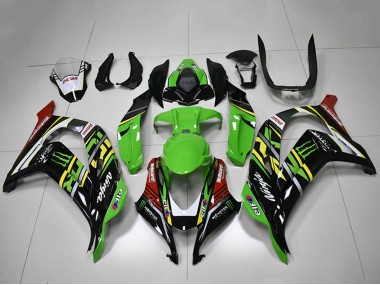 Affordable 2016-2020 Kawasaki ZX10R Motorcycle Fairings - Green Yellow Red White Black Monster Australia
