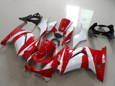 Affordable 2008-2012 Kawasaki ZX250R Motorcycle Fairings - White Red Australia