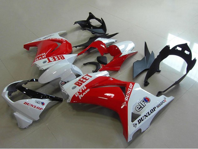 2008-2012 Kawasaki ZX250R Motorcycle Fairings - White Red BEET Australia