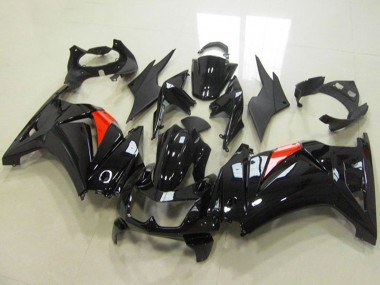 Affordable 2008-2012 Kawasaki ZX250R Motorcycle Fairings - Glossy Black Red Australia