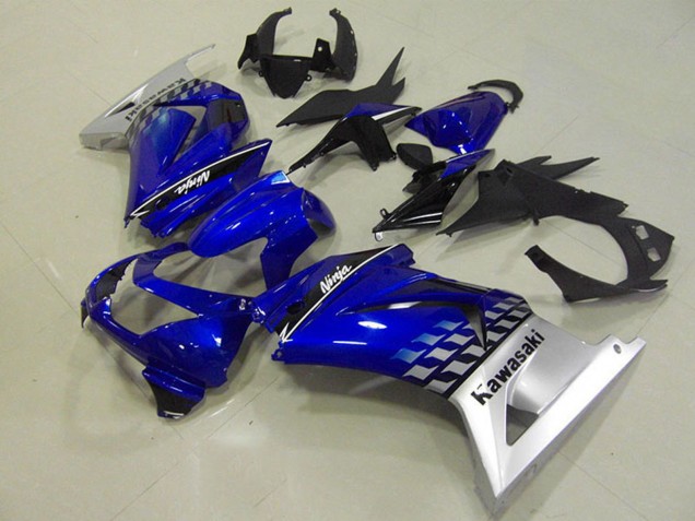 2008-2012 Kawasaki ZX250R Motorcycle Fairings - Blue Silver Australia