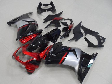 Affordable 2008-2012 Kawasaki ZX250R Motorcycle Fairings - Red Silver Glossy Black Australia