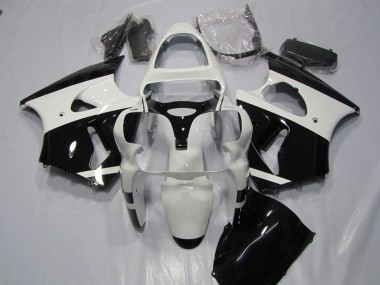Affordable 2000-2002 Kawasaki ZX6R Motorcycle Fairings - White Glossy Black Australia