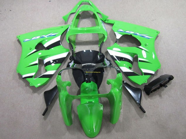 2000-2002 Kawasaki ZX6R Motorcycle Fairing Kit - Green White Black Australia