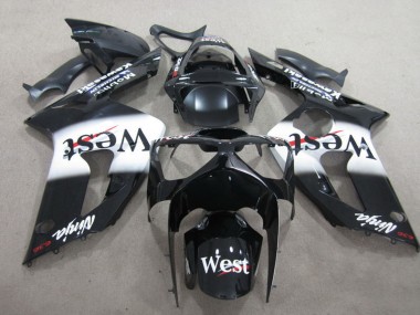 Affordable 2003-2004 Kawasaki ZX6R Motorcycle Fairing - Glossy Black White West Australia