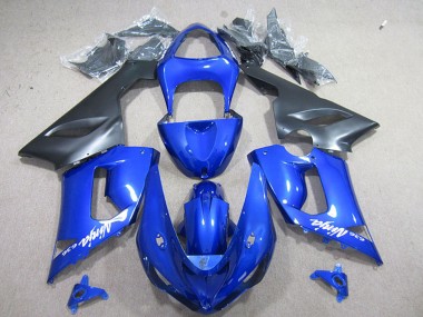 Affordable 2005-2006 Kawasaki ZX6R Motorcycle Fairing - Blue Matte Black Australia