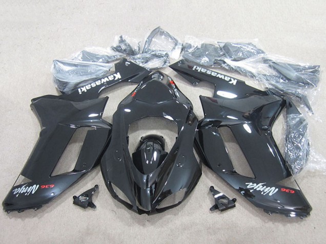 2007-2008 Kawasaki ZX6R Motorcycle Fairings - Black Ninja 636 Australia