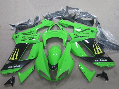 Affordable 2007-2008 Kawasaki ZX6R Motorcycle Fairings - White Blue Ninja Australia
