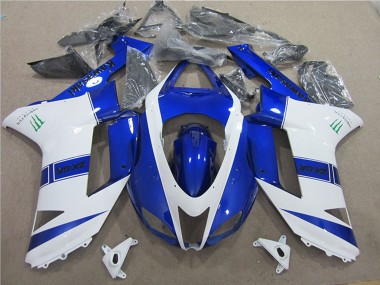 Affordable 2007-2008 Kawasaki ZX6R Motorcycle Fairings - Blue White Monster Australia