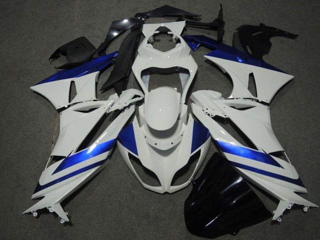 2009-2012 Kawasaki ZX6R Motorcycle Fairings - Blue White Australia
