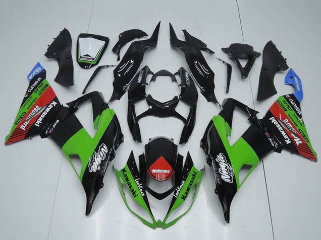 2013-2018 Kawasaki ZX6R Motorcycle Fairings - Glossy Black Green Red Blue Motocard Australia