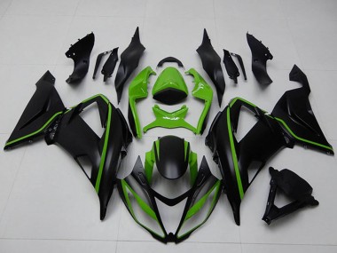 Affordable 2013-2018 Kawasaki ZX6R Motorcycle Fairings - Green Matte Black Australia