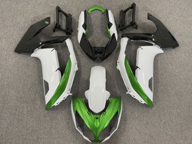 Affordable 2009-2011 Kawasaki Ninja 650R Motorcycle Fairings - White Green Matte Black Australia