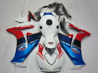 Affordable 2012-2016 Honda CBR1000RR Motorcycle Fairings - White Red Blue Motul Australia