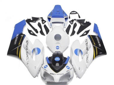 Affordable 2004-2005 Honda CBR1000RR Motorcycle Fairings - White Light Blue Glossy Black Konica Minolta Australia