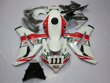 Affordable 2008-2011 Honda CBR1000RR Motorcycle Fairings - White Red Green Castrol 111 Australia