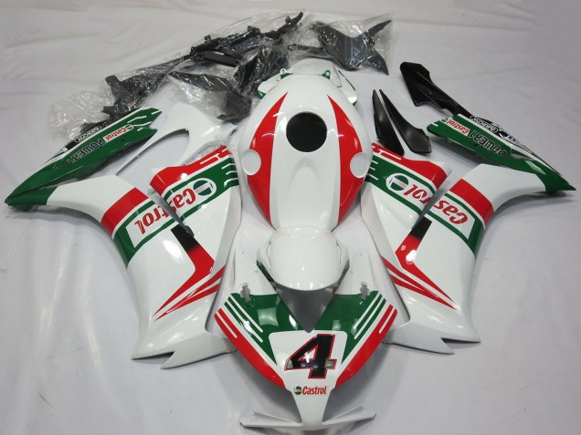 2012-2016 Honda CBR1000RR Motorcycle Fairings - White Red Green Castrol 4 Australia