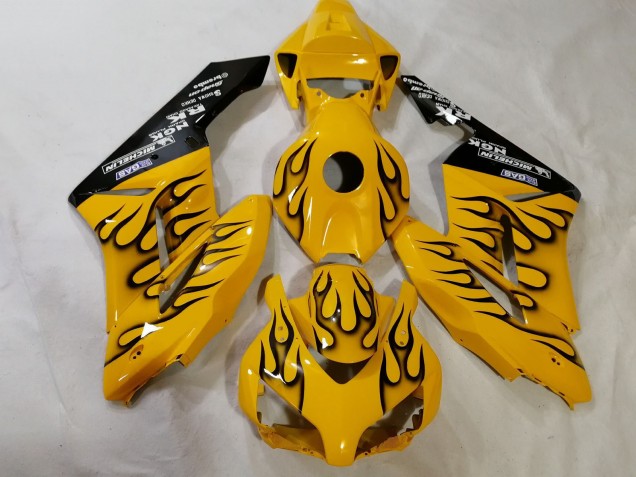 2012-2016 Honda CBR1000RR Motorcycle Fairings - Yellow Black Flame Australia