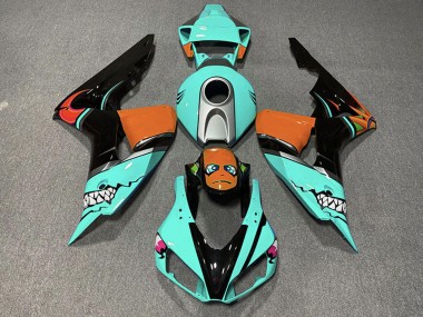 Affordable 2006-2007 Honda CBR1000RR Motorcycle Fairings - Cyan Blue Orange Glossy Black Shark Australia