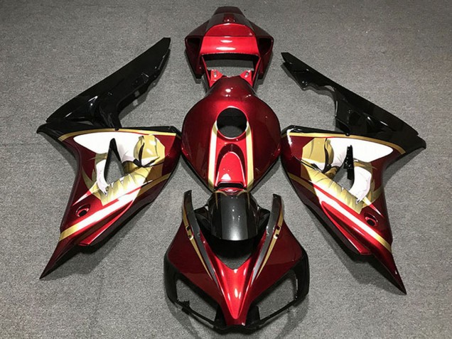 2006-2007 Honda CBR1000RR Motorcycle Fairings - Red White Gold Glossy Black Australia