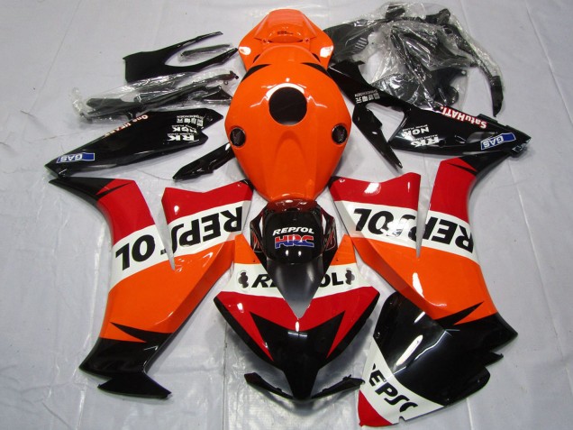 2012-2016 Honda CBR1000RR Motorcycle Fairings - Orange White Red Glossy Black Repsol Australia