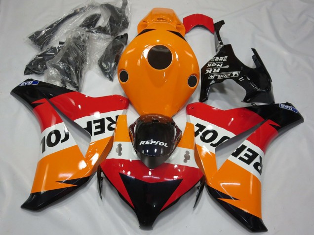 2008-2011 Honda CBR1000RR Motorcycle Fairing Kits - Orange White Red Glossy Black Repsol Australia