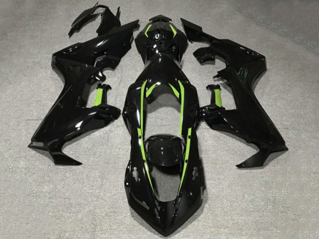 2017-2023 Honda CBR1000RR Motorcycle Fairings - Glossy Black Lime Green Lining Australia