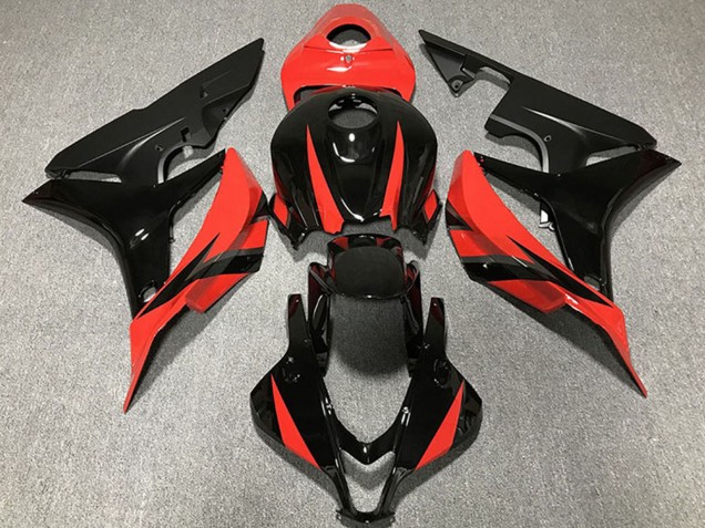 2007-2008 Honda CBR600RR Motorcycle Fairings - Red Glossy Black Australia