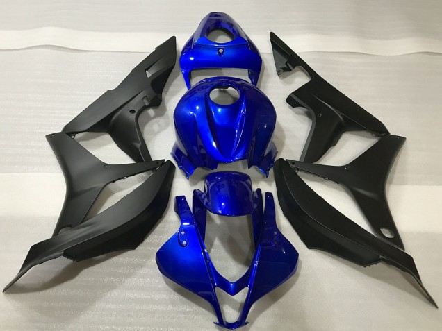 2007-2008 Honda CBR600RR Motorcycle Fairing Kits - Blue Matte Black Australia