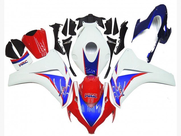 2008-2011 Honda CBR1000RR Motorcycle Fairing Kits - White Blue Red HRC Australia