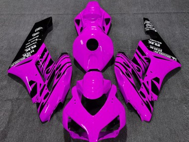 Affordable 2004-2005 Honda CBR1000RR Motorcycle Fairings - Pink Glossy Black Flame Australia