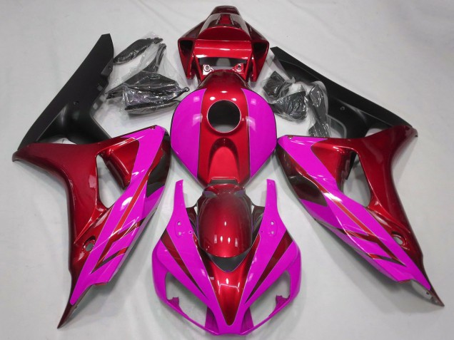 2006-2007 Honda CBR1000RR Motorcycle Fairings - Red Pink Matte Black Australia
