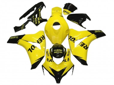 Affordable 2008-2011 Honda CBR1000RR Motorcycle Fairings - Yellow Black Glossy Repsol Australia