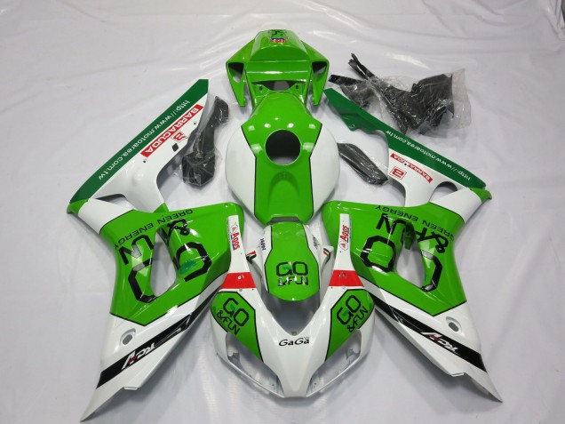 2006-2007 Honda CBR1000RR Motorcycle Fairings - White Green Red Go Fun Australia