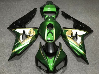 Affordable 2006-2007 Honda CBR1000RR Motorcycle Fairings - Green White Gold Glossy Black Australia