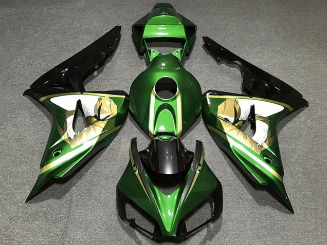 2006-2007 Honda CBR1000RR Motorcycle Fairings - Green White Gold Glossy Black Australia