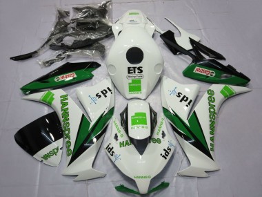 Affordable 2012-2016 Honda CBR1000RR Motorcycle Fairings - White Green Glossy Black Hannspree Castrol Australia