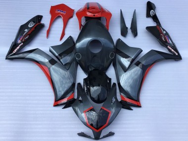 Affordable 2012-2016 Honda CBR1000RR Motorcycle Fairings - Grey Red Glossy Black Racing Style Australia