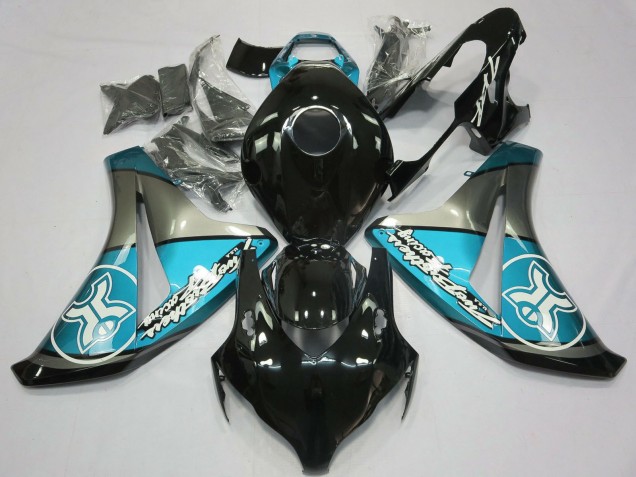 2008-2011 Honda CBR1000RR Motorcycle Fairings - Light Blue Grey Glossy Black Australia