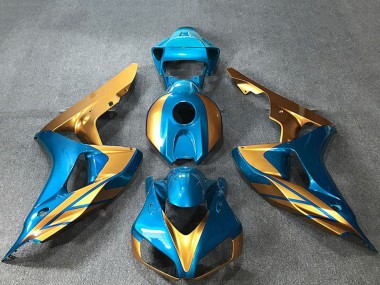 Affordable 2006-2007 Honda CBR1000RR Motorcycle Fairings - Light Blue Gold Australia