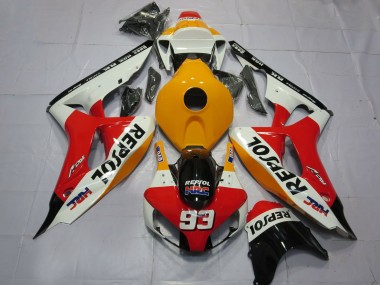 Affordable 2006-2007 Honda CBR1000RR Motorcycle Fairings - Orange White Red Glossy Black Repsol HRC 93 Australia