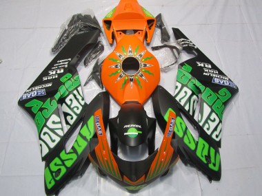Affordable 2004-2005 Honda CBR1000RR Motorcycle Fairings - Orange Green Matte Black Rossi Australia
