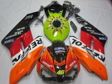 Affordable 2004-2005 Honda CBR1000RR Motorcycle Fairings - Lime Green Orange White Red Glossy Black Rossi Repsol Australia