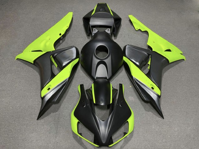 2006-2007 Honda CBR1000RR Motorcycle Fairings - Green Matte Black Australia