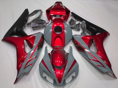Affordable 2006-2007 Honda CBR1000RR Motorcycle Fairings - Nardo Grey Red Matte Black Australia
