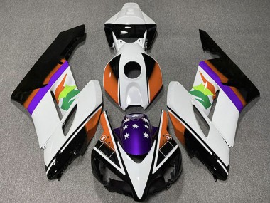 Affordable 2004-2005 Honda CBR1000RR Motorcycle Fairings - White Orange Purple Glossy Black Star Australia